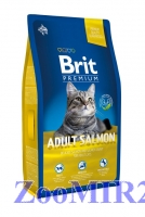 BRIT PREMIUM CAT ADULT SALMON для взрослых кошек с лососем в соусе