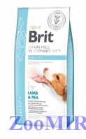 BRIT VETERINARY DIET DOG GRAIN FREE STRUVITE для взрослых собак при струвитном типе мочекаменной болезни