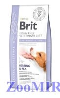 BRIT VETERINARY DIET DOG GRAIN FREE GASTROINTESTINAL для собак и щенков при заболеваниях желудочно-кишечного тракта