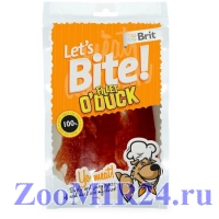 Brit Let's Bite Fillet o'Duck лакомство для собак Филе утки, 80гр