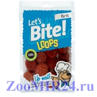 Brit Let's Bite Loops лакомство для собак Колечки, 80гр