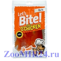 Brit Let's Bite Fillet o'Chicken лакомство для собак Куриная грудка, 80гр