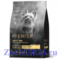 Premier Dog Turkey ADULT Mini из свежего мяса индейки для собак мелких пород