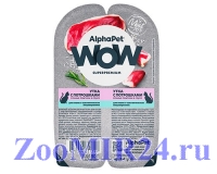 AlphaPet Wow для кошек Утка/Потрошки в соусе с чувствительным пищеварением, 80г (блистер)