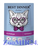 Best Dinner Exclusive Vet Profi Gastro URINARI для кошек Курица, кусочки в соусе, 85гр (пауч)