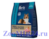 Brit Premium Dog Sensitive Lamb & Rice для собак всех пород с чувствительным пищеварением Ягненок/индейка