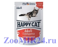 Happy Cat говядина и баранина, 100г (пауч)