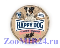 Happy dog д/собак мелких пород Телятина с индейкой паштет,125г (ламистер)