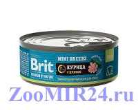 Brit Premium By Nature д/собак мелких пород Курица с цукини, 100г (конс)