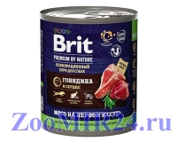 Brit Premium By Nature д/собак Говядина и сердце, 850г (конс)