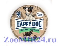 Happy dog д/собак мелких пород Телятина с овощами паштет, 125г (ламистер)