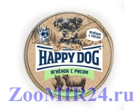 Happy dog д/собак мелких пород Ягненок с рисом паштет, 125г (ламистер)