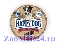 Happy dog д/собак мелких пород Телятина с сердцем паштет, 125г (ламистер)