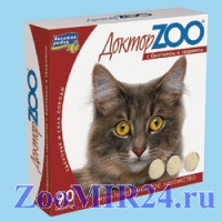 Доктор ZOO для кошек биотин + таурин,90 таблеток