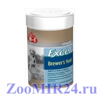 8 in 1 Excel Brewers Yeast, комплекс с пивными дрожжами и чесноком для собак и кошек, 140 табл.(100мл)