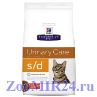 Hill's Prescription Diet Feline s/d, д/кошек при МКБ, растворение струвитов