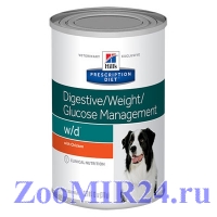 Hills Prescription Diet Canine w/d, для собак контроль веса, конс. 370гр