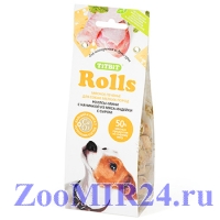 Titbit Rolls Mini Роллы с начинкой из мяса индейки с сыром для собак 100 гр