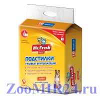 Подстилки повышенной впитываемости Mr.Fresh Expert Super 90см*60см, 6 штук