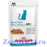 Роял Канин SKIN & COAT FORMULA, 85гр для кастр. и стер. кошек с чувствит. кожей (упаковка 12 штук)