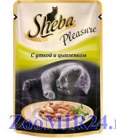 Sheba Pleasure Утка и Цыпленок, 85г (пауч)