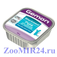 Gemon Cat Sterilized консервы для стерилизованных кошек паштет тунец  100 г