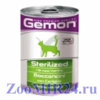 Gemon Cat Sterilised консервы для стерилизованных кошек кусочки кролика 415 г