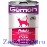 Gemon Cat консервы для кошек паштет говядина 400 г