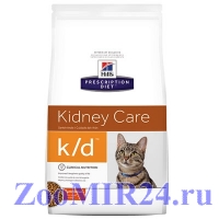 Hill's Prescription Diet Feline k/d, д/кошек профилактики заболеваний почек, сердечной недостаточности.