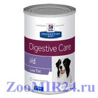 Hills Prescription Diet Canine i/d Low Fat, для собак при заболеваниях ЖКТ с низким содержанием жиров, конс. 360гр