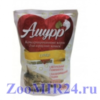 Амурр  Курица в соусе для кошек, 100гр (пауч)