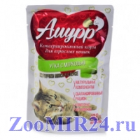 Амурр Утка в соусе для кошек, 100гр (пауч)