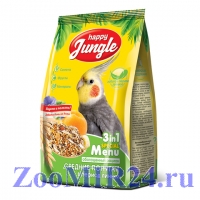 Нappy Jungle корм для средних попугаев при линьке 500гр.