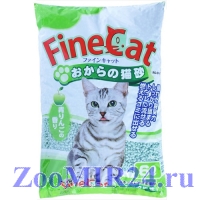 Fine Cat комкующийся соевый наполнитель с ароматом яблока, 6л (ЯПОНИЯ)