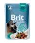 Brit Premium Cat Gravy для взрослых кошек кусочки филе говядины в соусе, 85 гр пауч