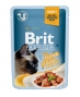 Brit Premium Cat Gravy для взрослых кошек кусочки филе тунца в соусе, 85 гр пауч