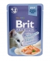 Brit Premium Cat Jelly для взрослых кошек кусочки филе лосося в желе, 85 гр пауч