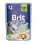 Brit Premium Cat Jelly для взрослых кошек кусочки филе форели в желе 85 гр пауч